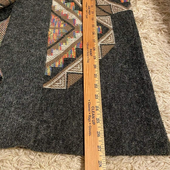 Debut Aztec Print Oversized Open Draped Cardigan Sweater S/M - Picture 5 of 14